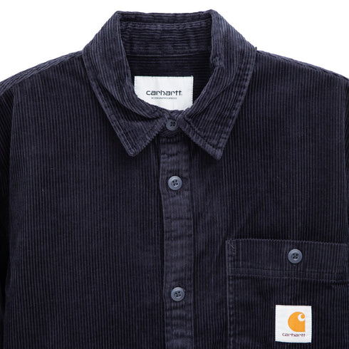 Carhartt WIP L/S Flint Shirt Dark Navy Rinsed I029442.1C.02 Degli Uberti